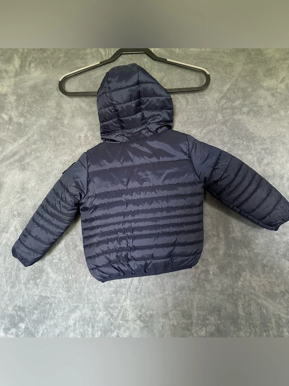 Nike Just Do It Puffer Coat Jacket Navy Blue 2T Toddler Boy Girl Kids Winter